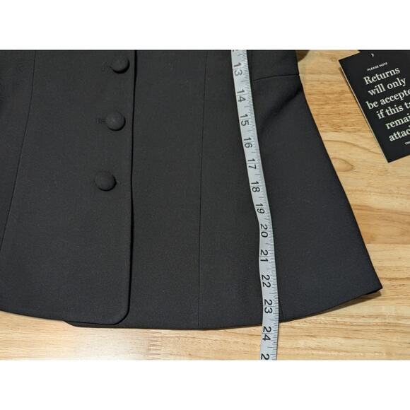 Tuckernuck Black Monroe Top Long Sleeves Button Front Work or Evening Party, S - Picture 3 of 12